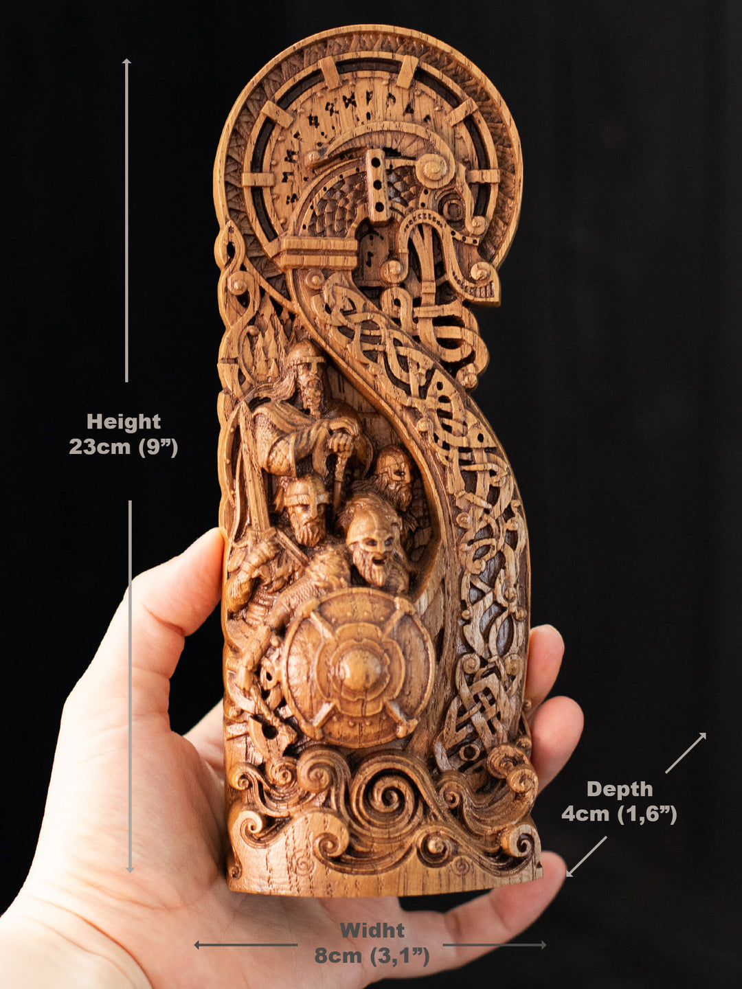 Drakkar Statuette - Viking Ship with Battle-Ready Warriors