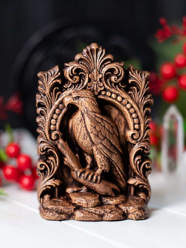 Eagle Totem Statue – Wooden Eagle Sky Spirit & Guardian Figurine