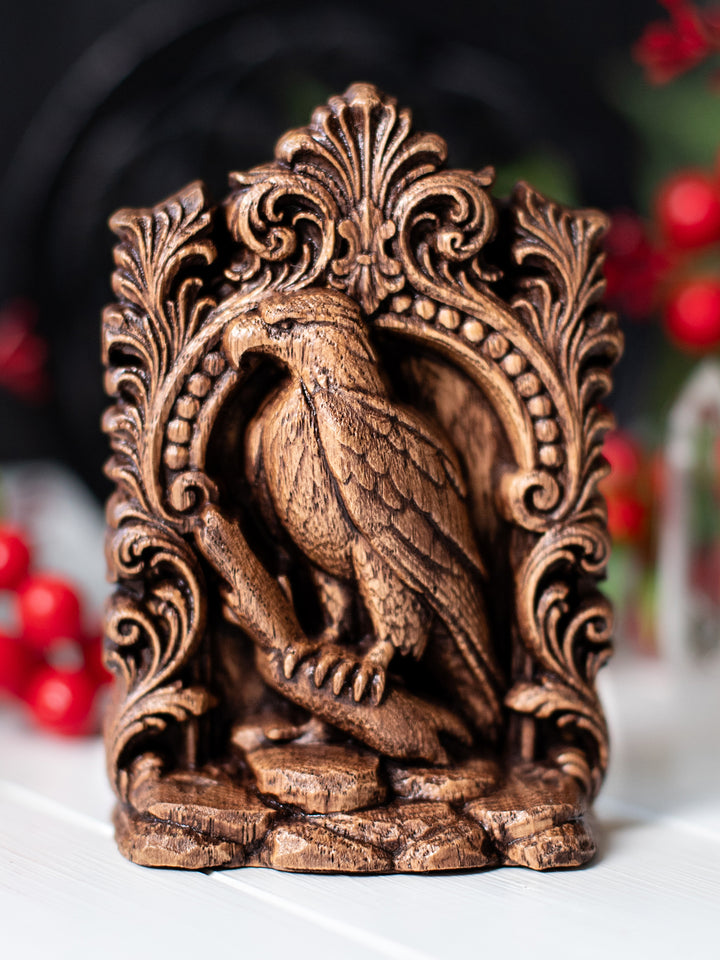 Eagle Totem Statue – Wooden Eagle Sky Spirit & Guardian Figurine