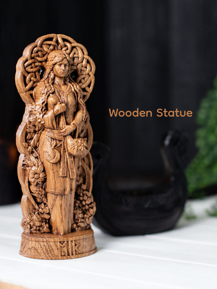 Eir, Norse Goddess, Wooden statue, for Pagan Altar kit