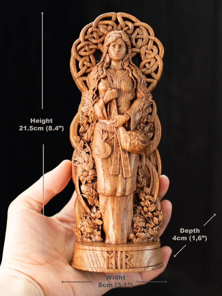 Eir, Norse Goddess, Wooden statue, for Pagan Altar kit