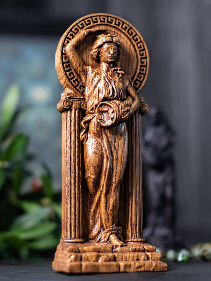 Fortuna, Greek Goddess statue | Made from wood