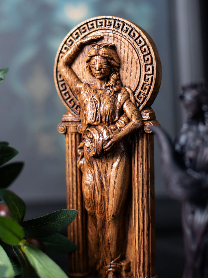 Fortuna, Greek Goddess statue | Made from wood