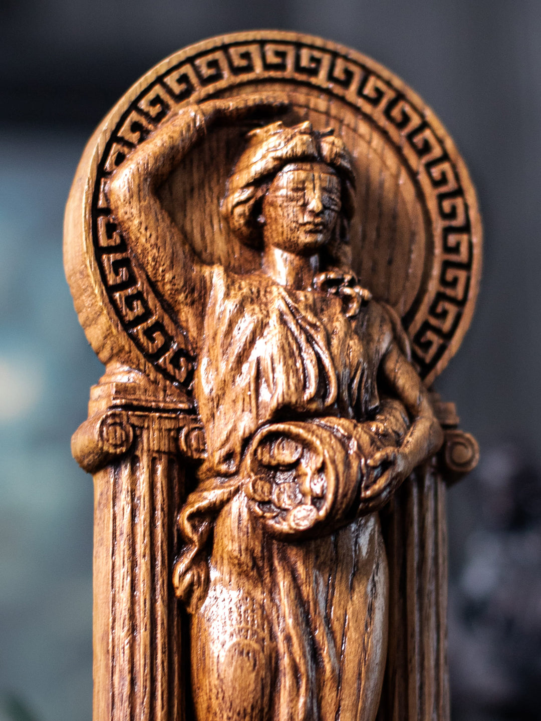Fortuna, Greek Goddess statue | Made from wood