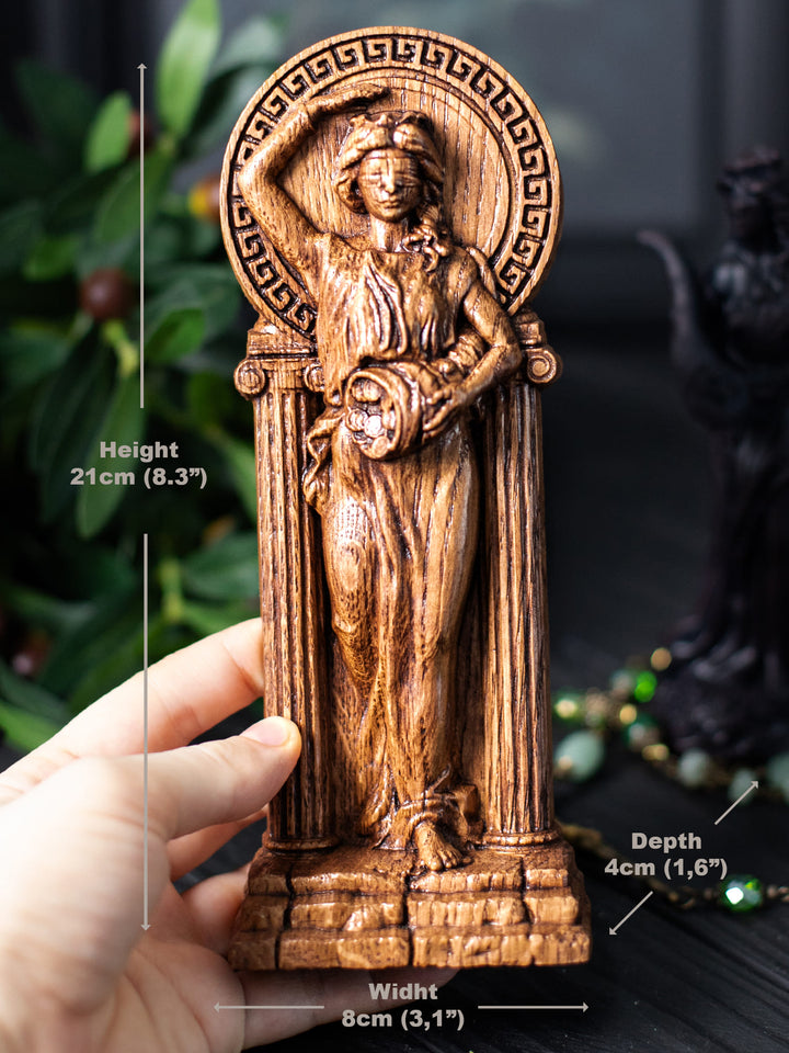 Fortuna, Greek Goddess statue | Made from wood