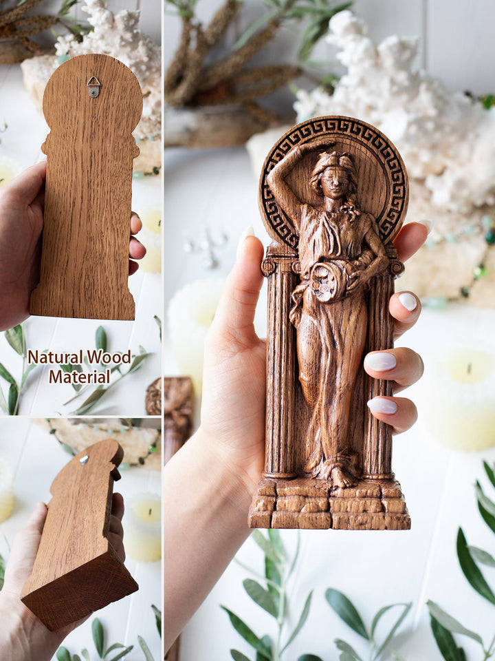 Fortuna, Greek Goddess statue | Made from wood
