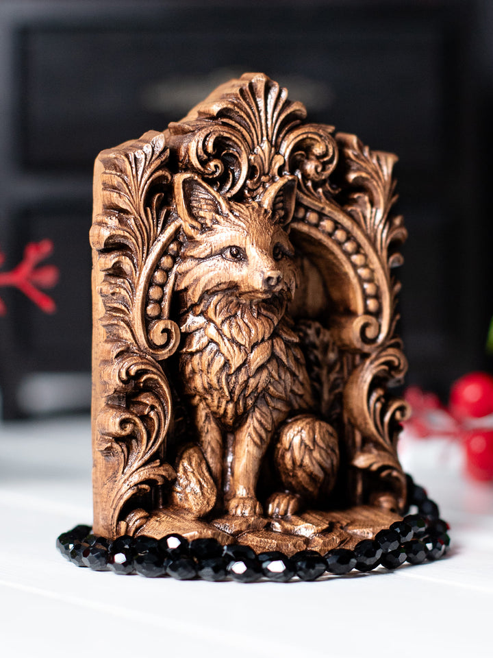 Fox Totem Wooden Statue