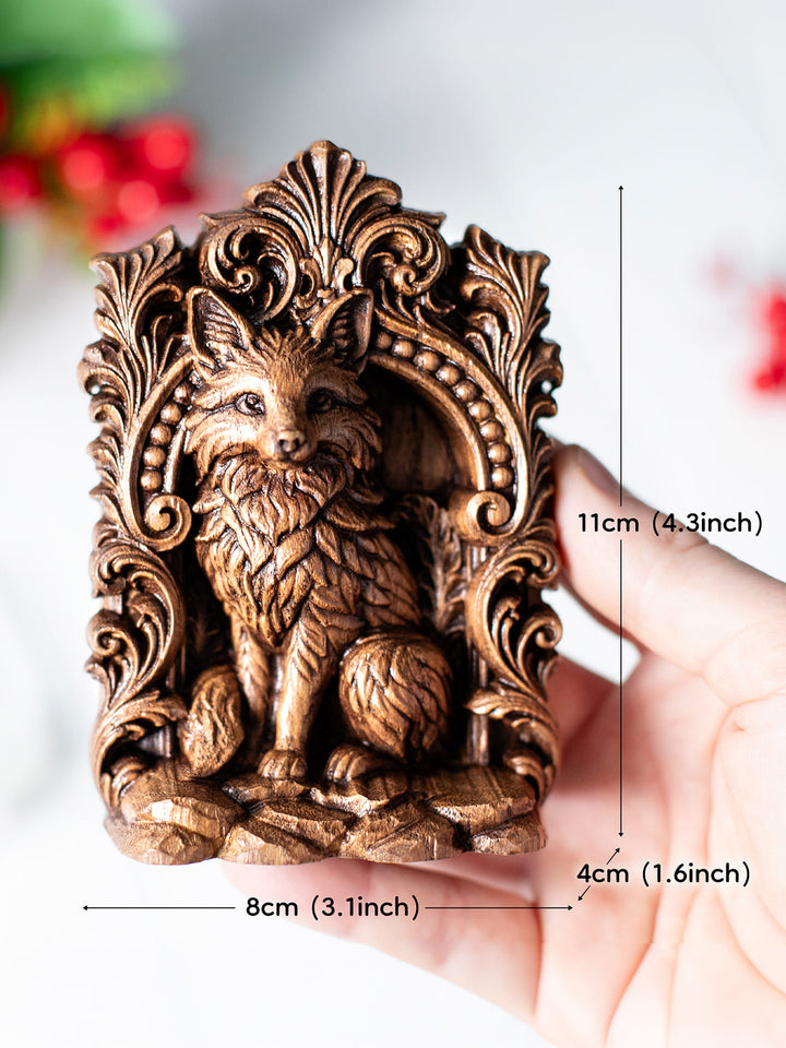 Fox Totem Wooden Statue