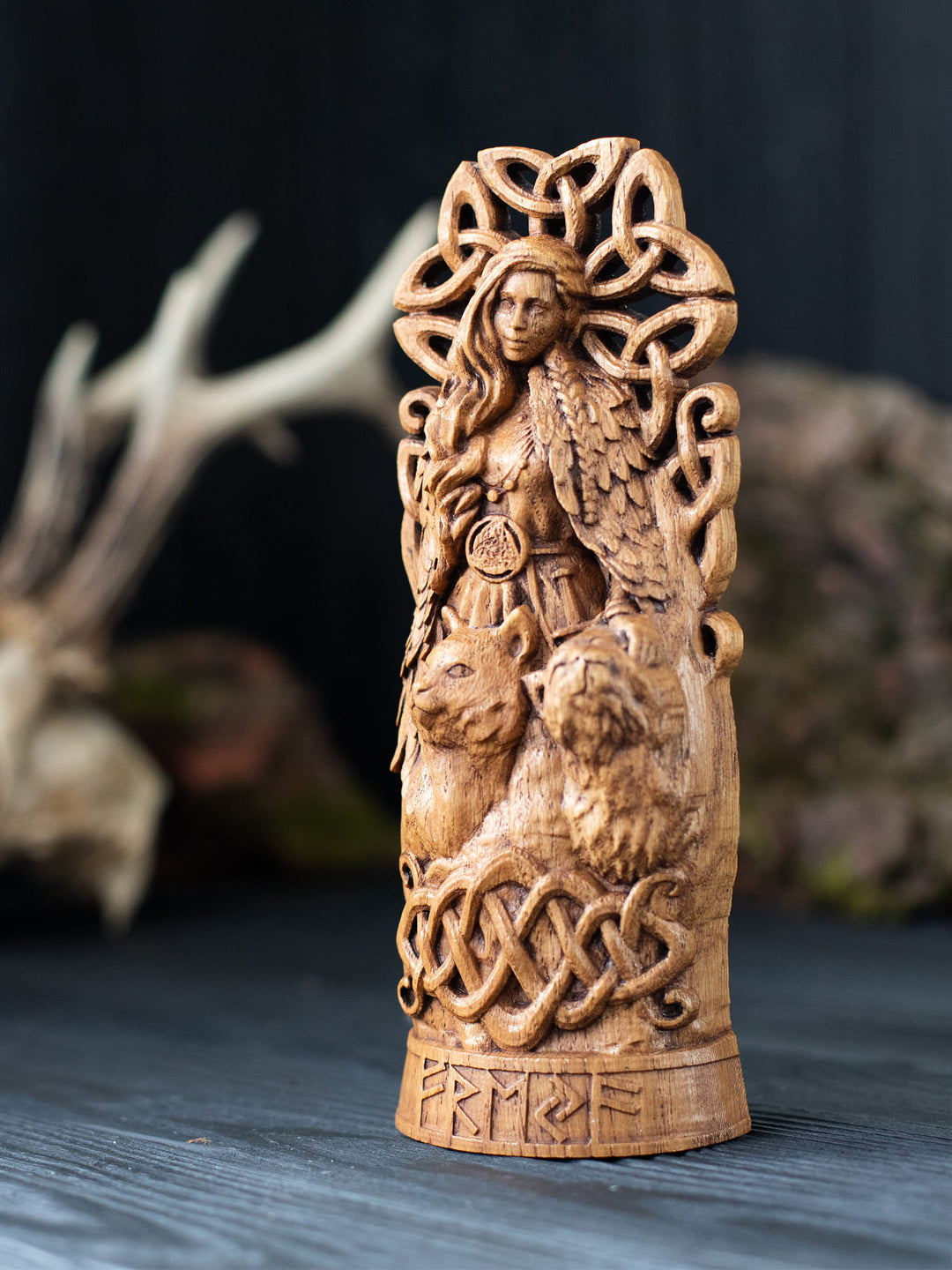 Freya, Norse Goddess | Wooden statue for Pagan Altar kit