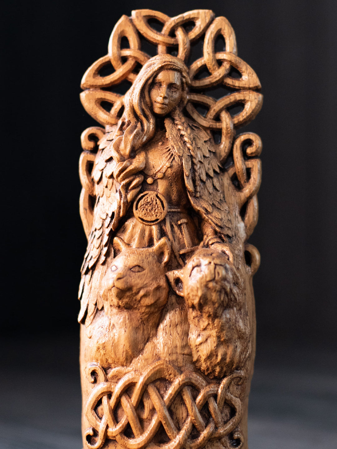 Freya, Norse Goddess | Wooden statue for Pagan Altar kit