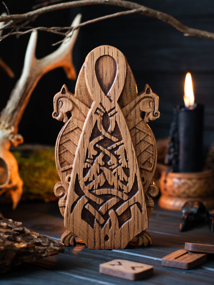 Freya Wooden Statue: Norse Goddess of Love