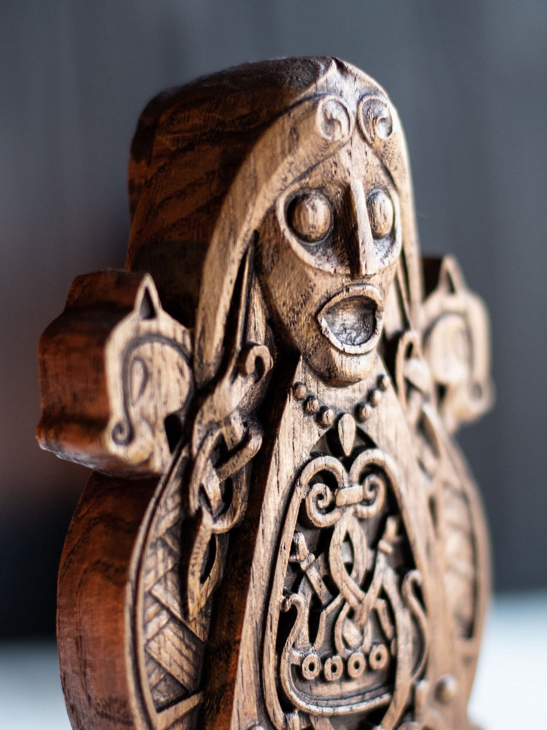 Freya Wooden Statue: Norse Goddess of Love