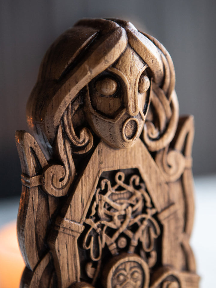 Frigg Wooden Statue: Norse Goddess of Motherhood