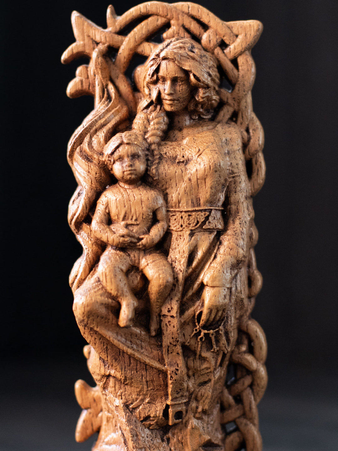 Frigga, Norse Goddess, Wooden statue, for Pagan Altar kit