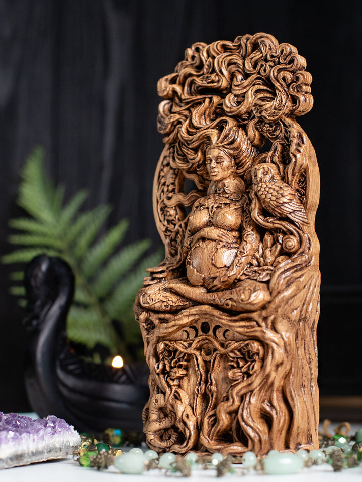 Gaia Statue - Greek Earth Goddess in Lotus Position