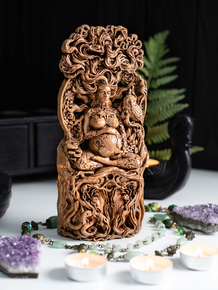 Gaia Statue - Greek Earth Goddess in Lotus Position