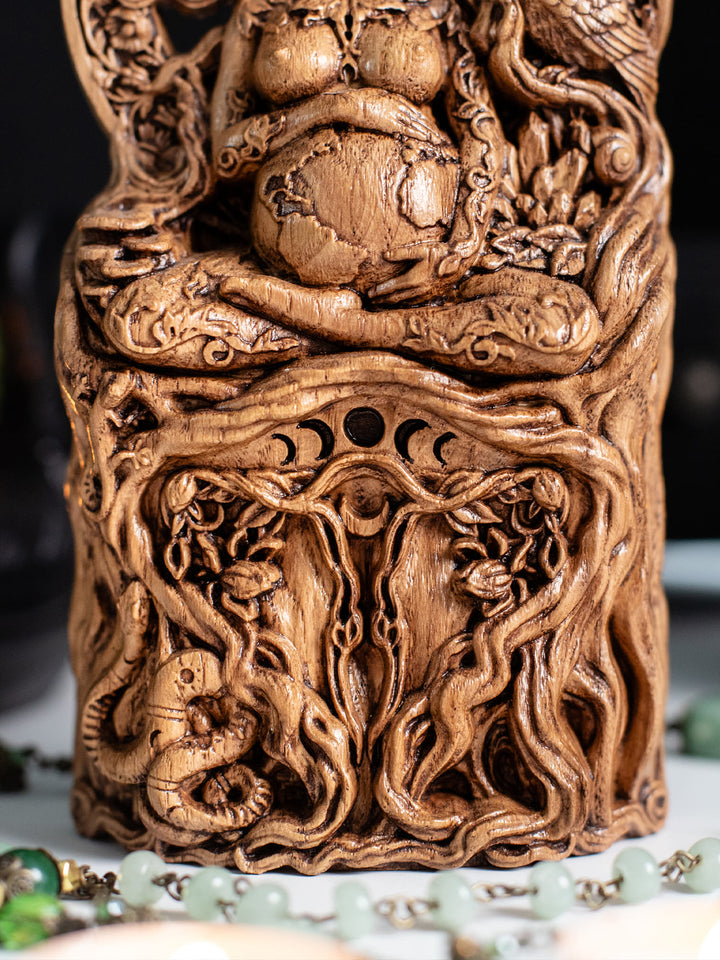 Gaia Statue - Greek Earth Goddess in Lotus Position