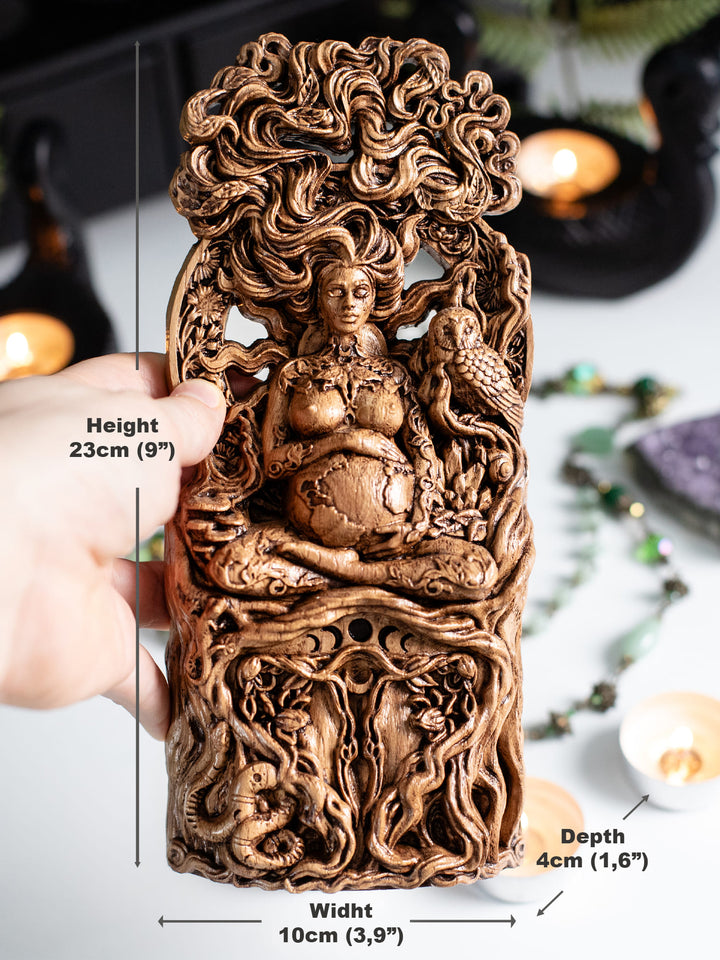 Gaia Statue - Greek Earth Goddess in Lotus Position
