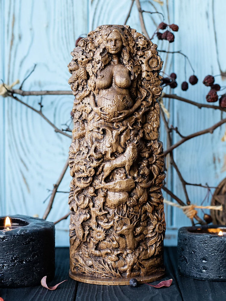 Gaia Oak Statue: Greek Goddess of Earth and Life