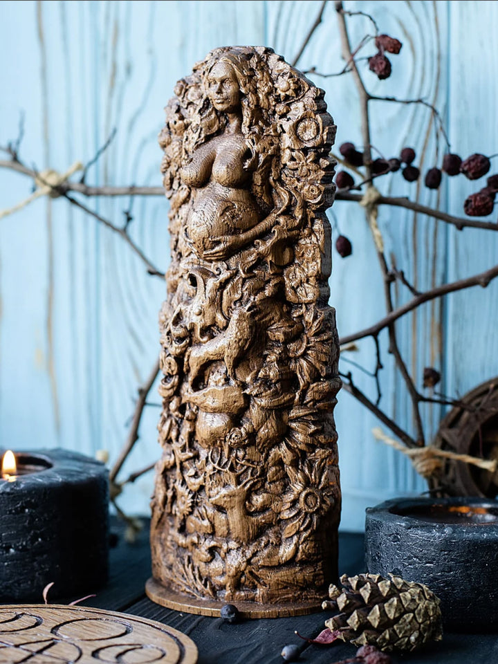 Gaia Oak Statue: Greek Goddess of Earth and Life