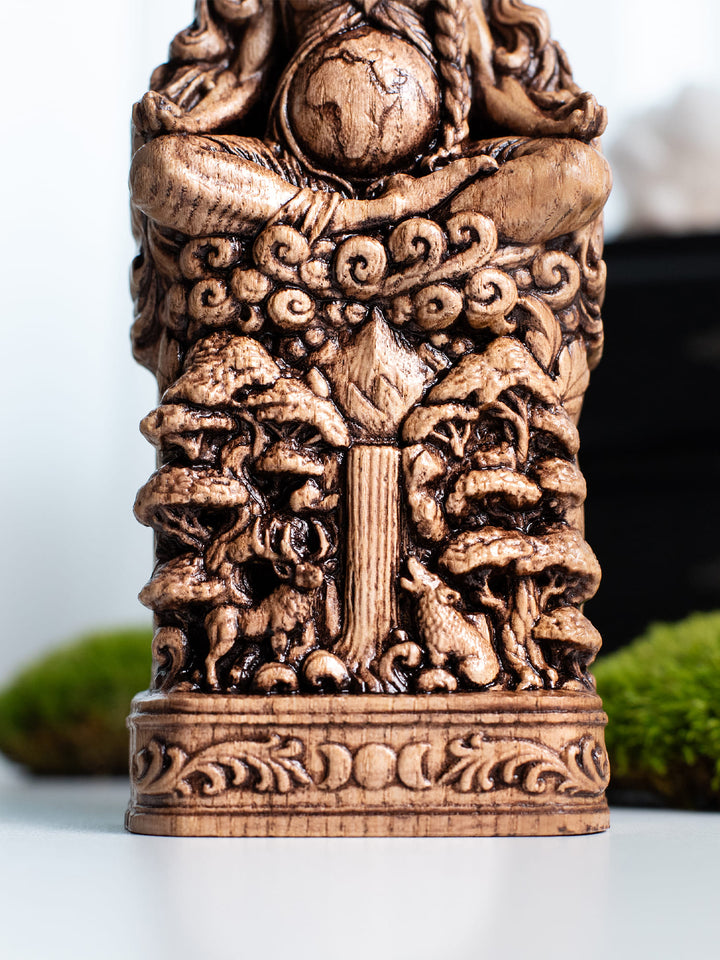 Gaia Mother Earth Wooden Statue