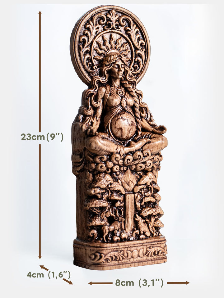 Gaia Mother Earth Wooden Statue