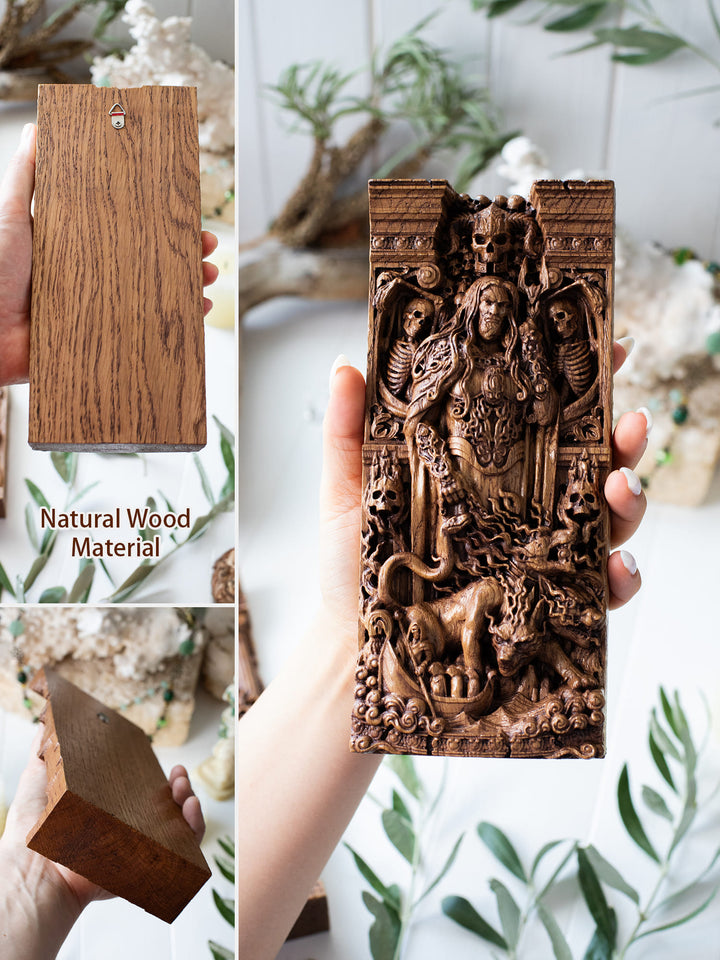 God Hades Wooden Statue: Underworld Deity