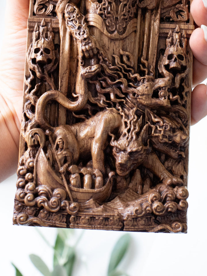 God Hades Wooden Statue: Underworld Deity
