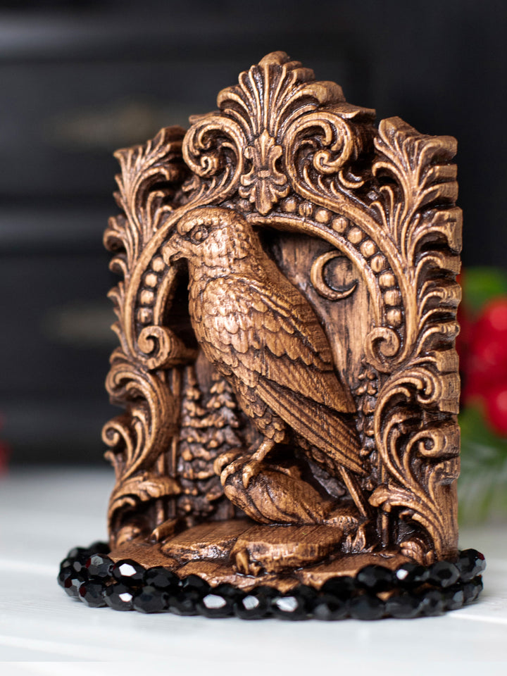 Hawk Totem Statue – Wooden Hawk Spirit Animal & Sky Guardian