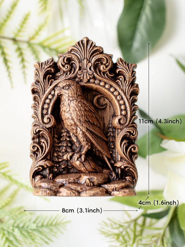 Hawk Totem Statue – Wooden Hawk Spirit Animal & Sky Guardian