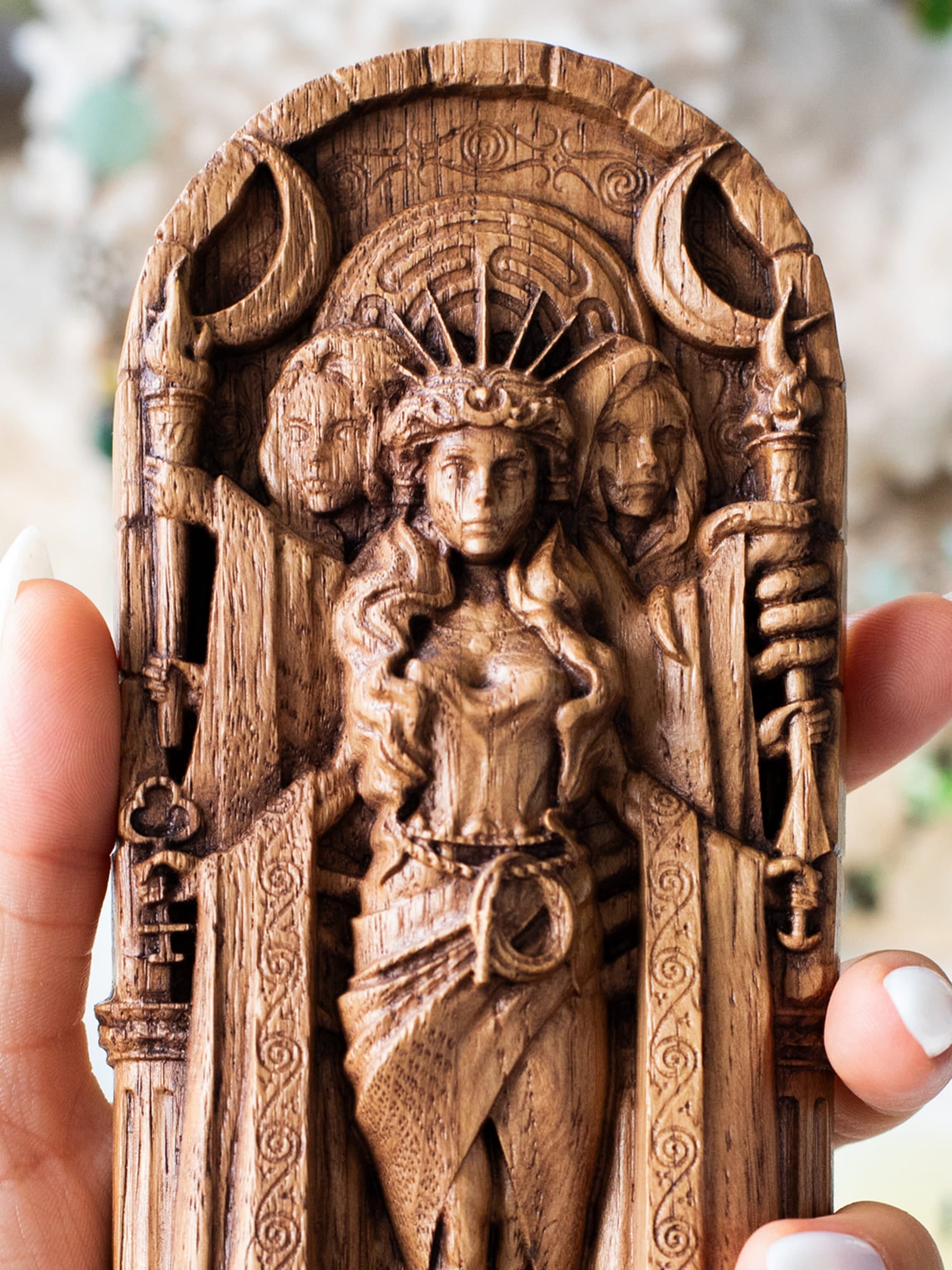 Greek Goddess Hekate | Wooden figurine for Witches altar – Blagowood