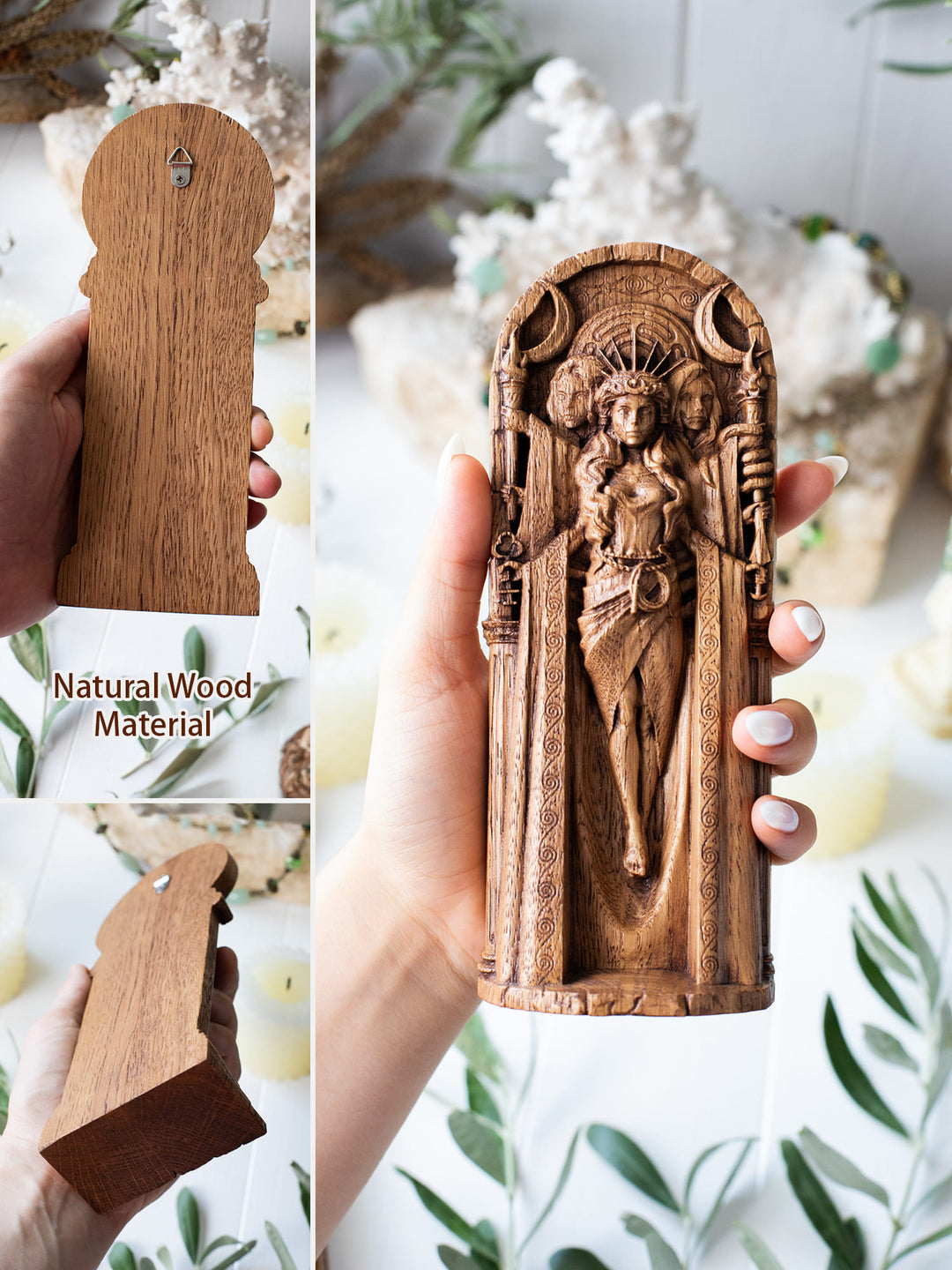 Greek Goddess Hekate | Wooden figurine for Witches altar