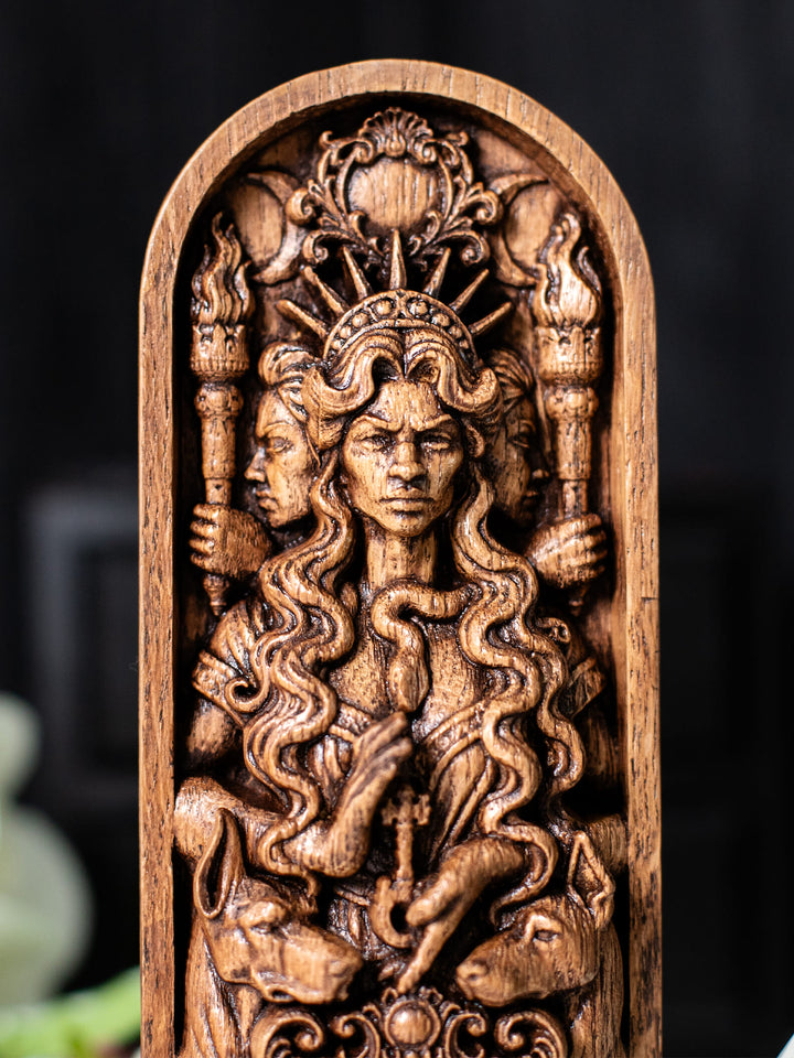 Hecate - Wooden Bust Statue