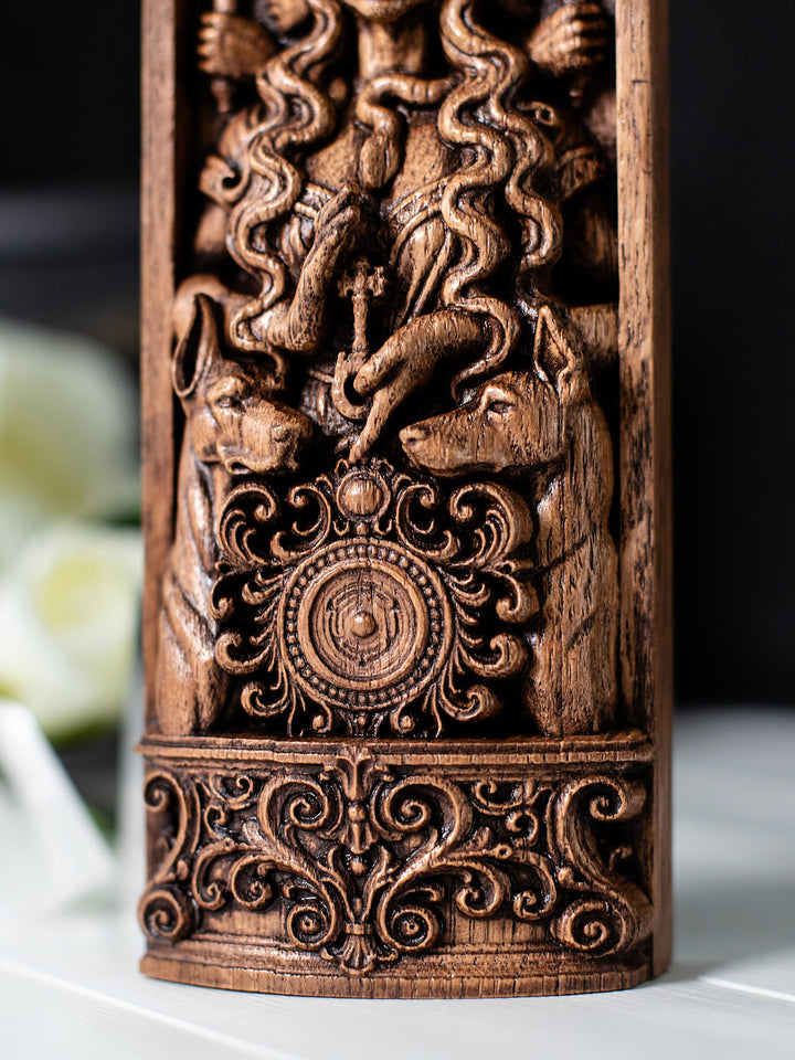 Hecate - Wooden Bust Statue
