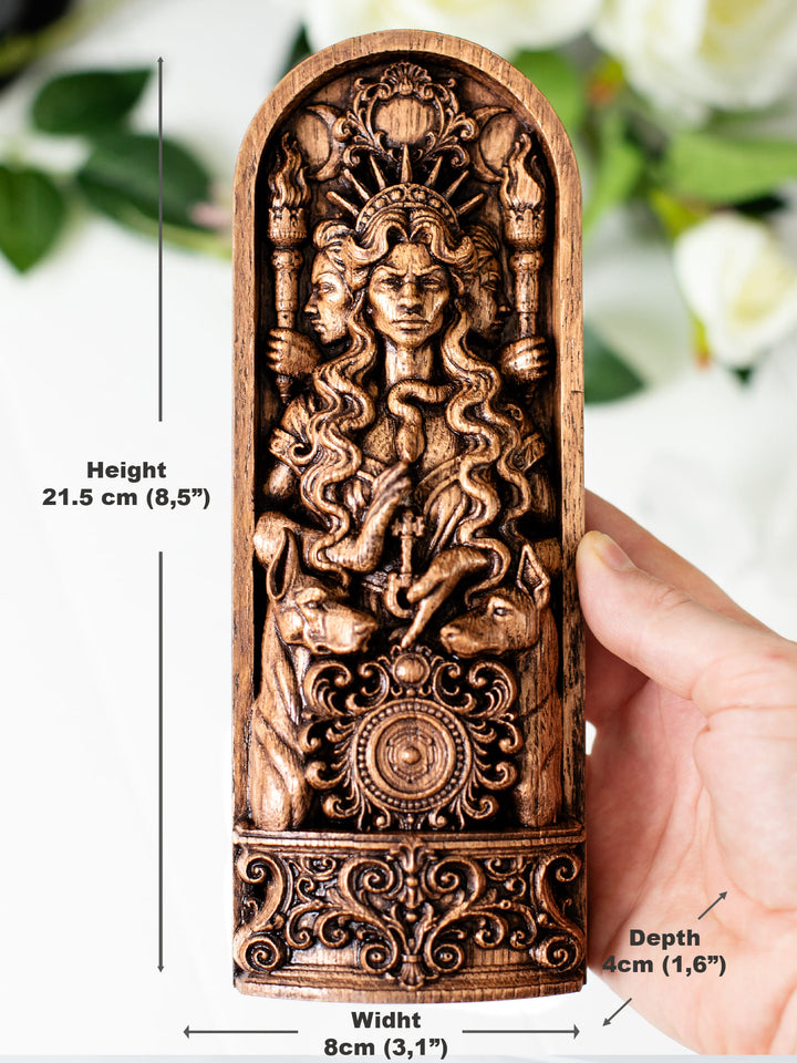 Hecate - Wooden Bust Statue