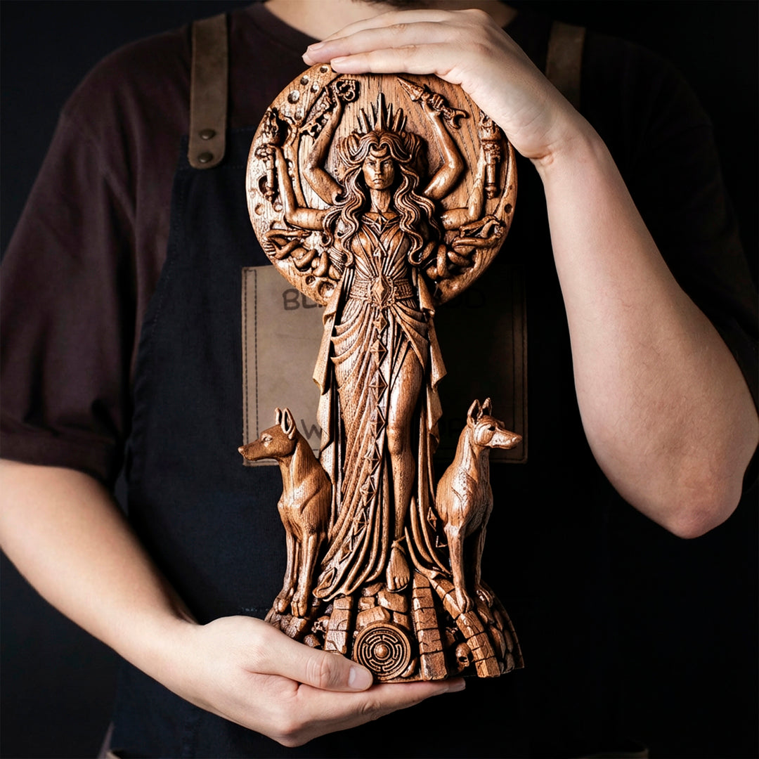 Hecate Statue – Hekate Goddess of the Roads Lunar Magick Figurine