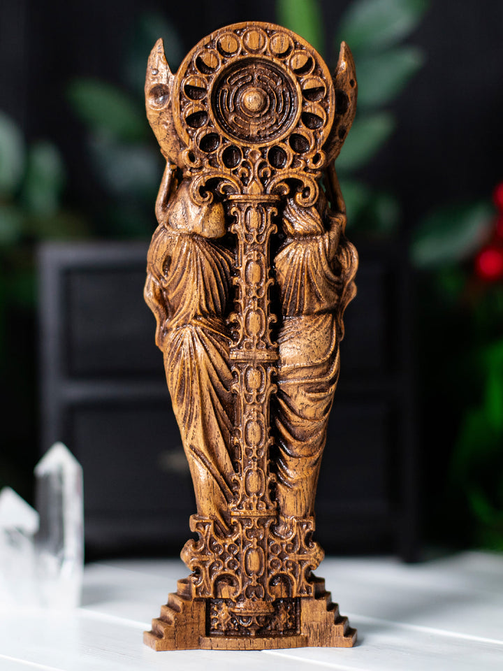 Hecate Statue – Triple Goddess of Crossroads & Moon Phases