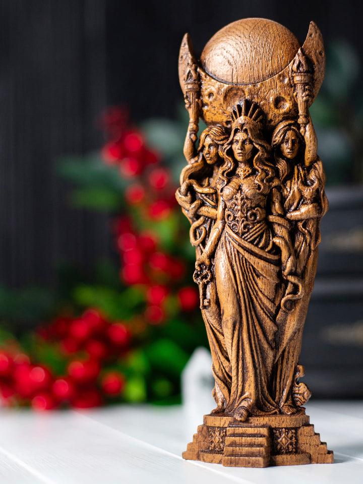 Hecate Statue – Triple Goddess of Crossroads & Moon Phases