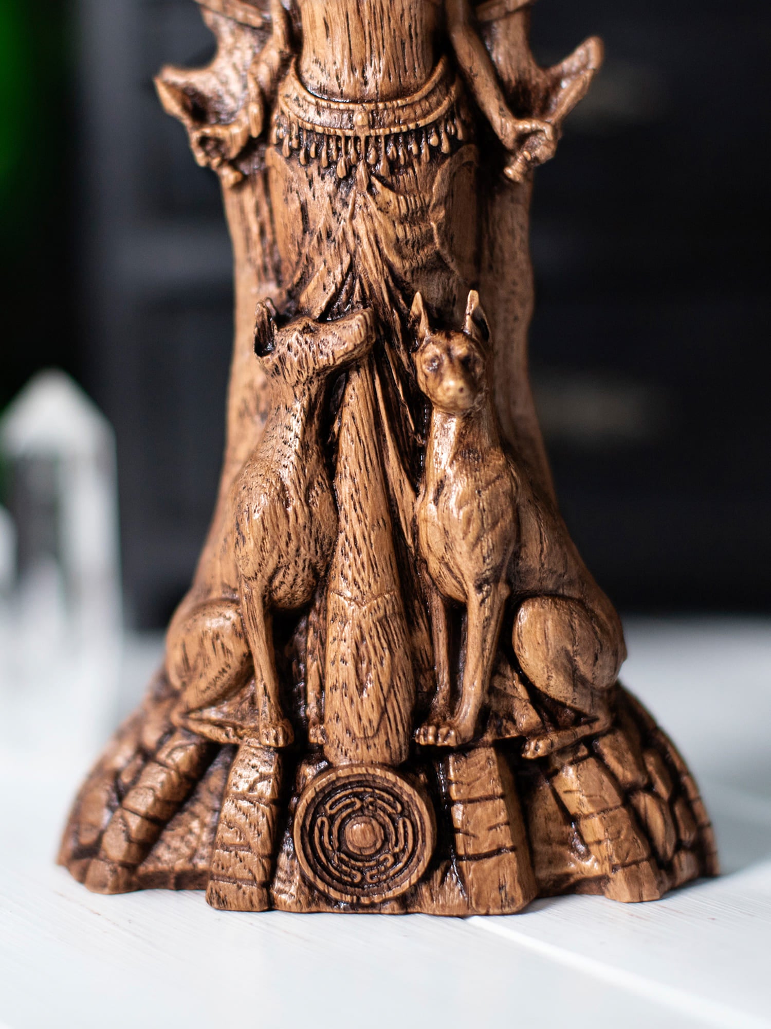 Hekate Statue – Dark Feminine Goddess of Moon Phases – Blagowood