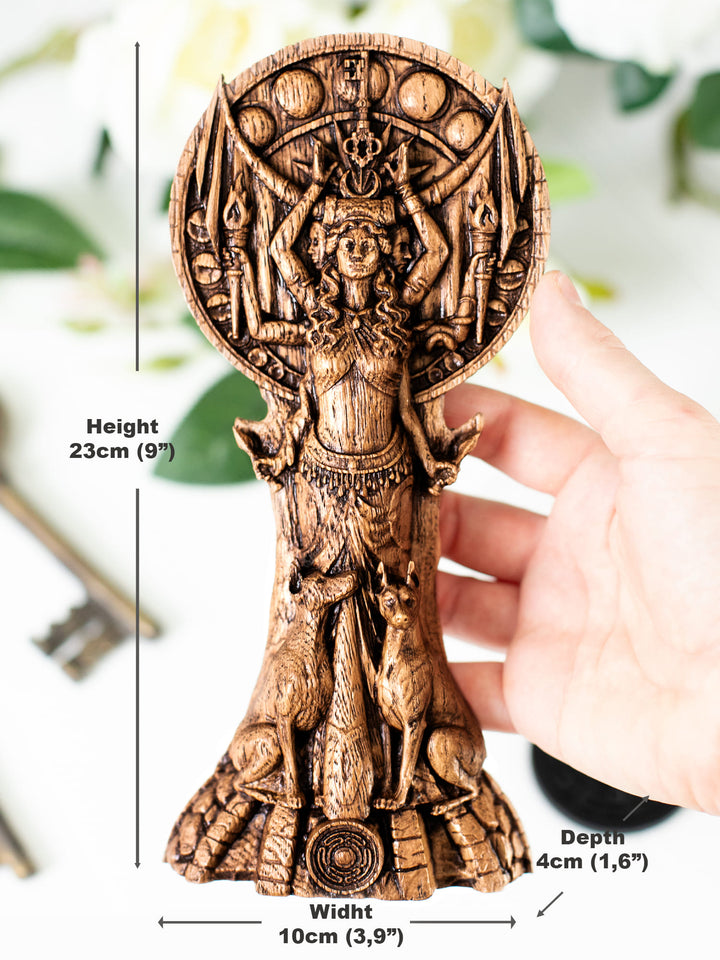 Hekate Statue – Dark Feminine Goddess of Moon Phases