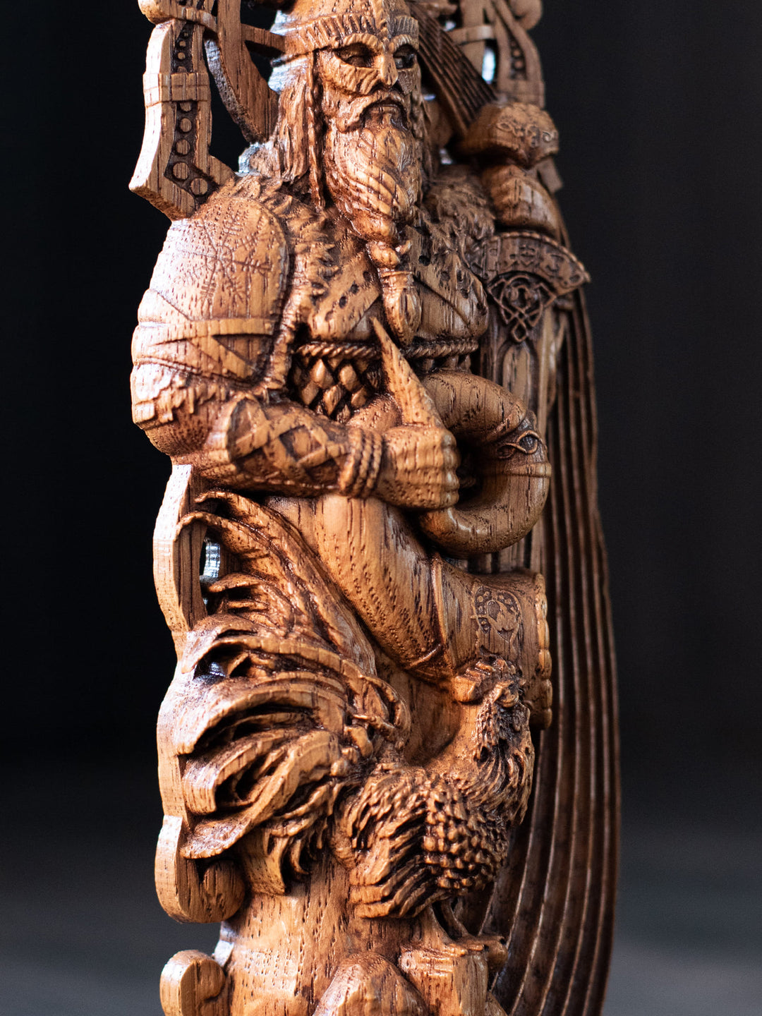 Heimdall Figure - Norse God with Horn and Rainbow Bridge