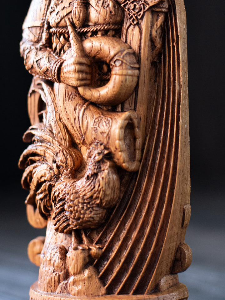 Heimdall Figure - Norse God with Horn and Rainbow Bridge