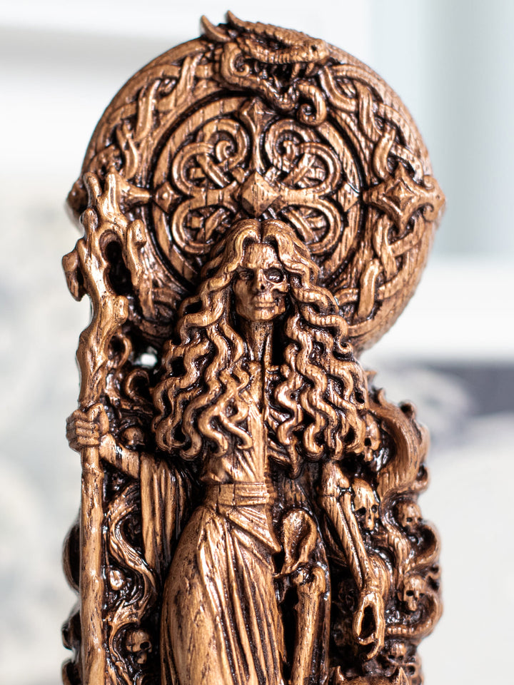 Hel Goddess Wooden Statue
