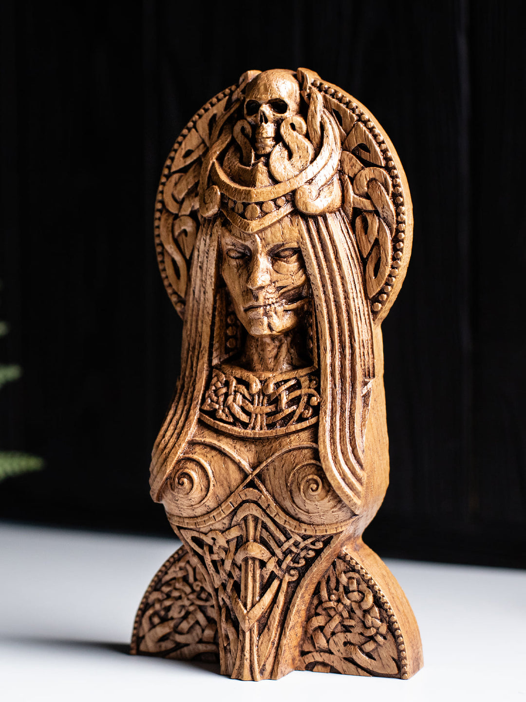 Hel Bust - Norse Goddess with Skull and Half-Decayed Face
