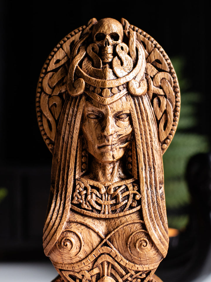 Hel Bust - Norse Goddess with Skull and Half-Decayed Face