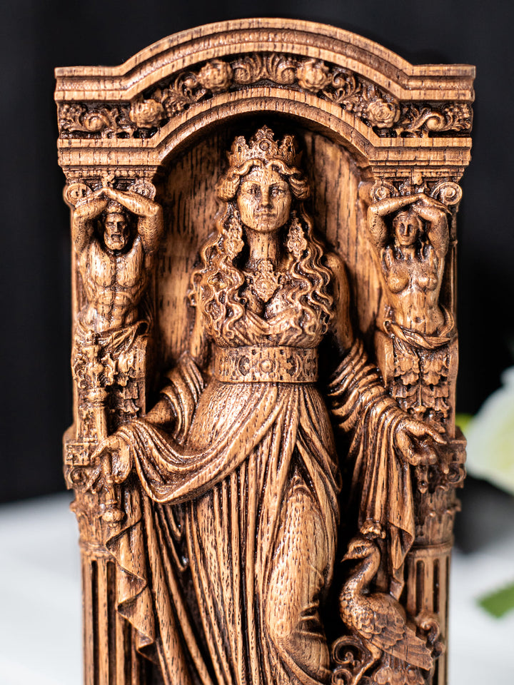 Hera Statue Greek Queen of Olympus – Wood Carving