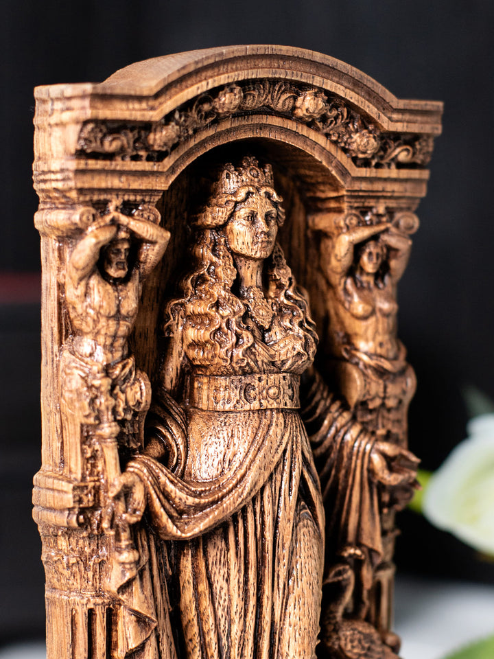 Hera Statue Greek Queen of Olympus – Wood Carving