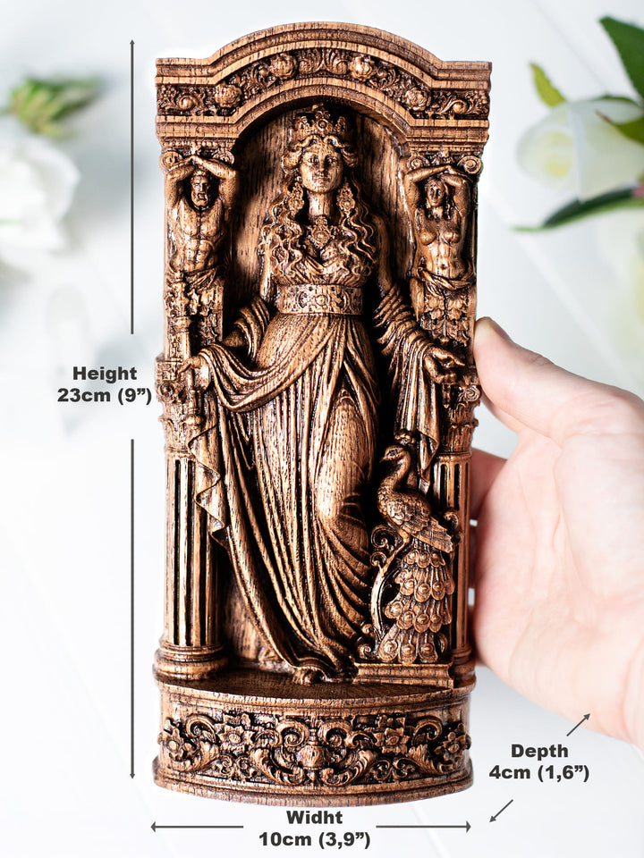 Hera Statue Greek Queen of Olympus – Wood Carving