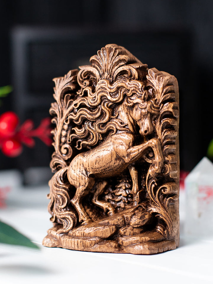 Horse Totem Wooden Statue
