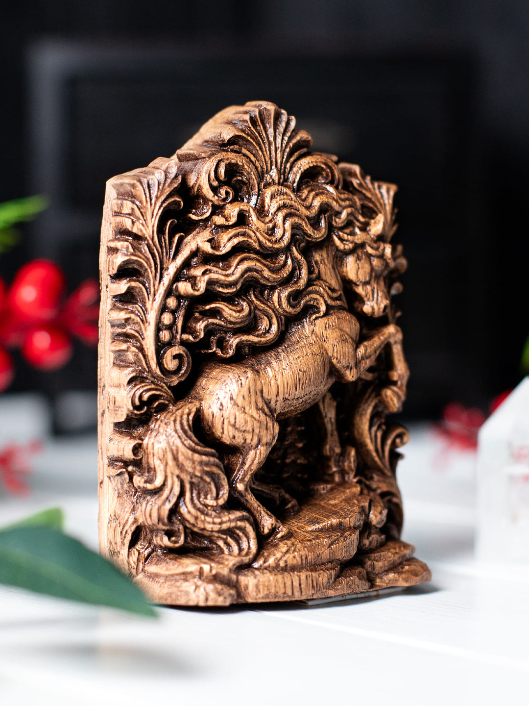 Horse Totem Wooden Statue